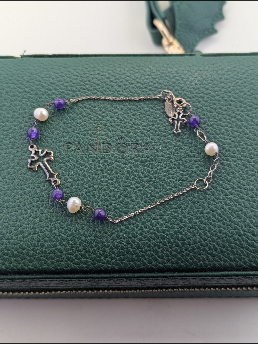 🖤 Sterling Silver Pearl & Gothic Crosses ✨